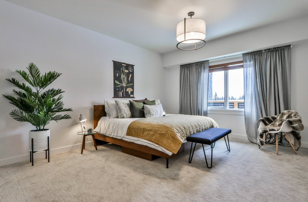 master bedroom in #407 White Spruce Lodge