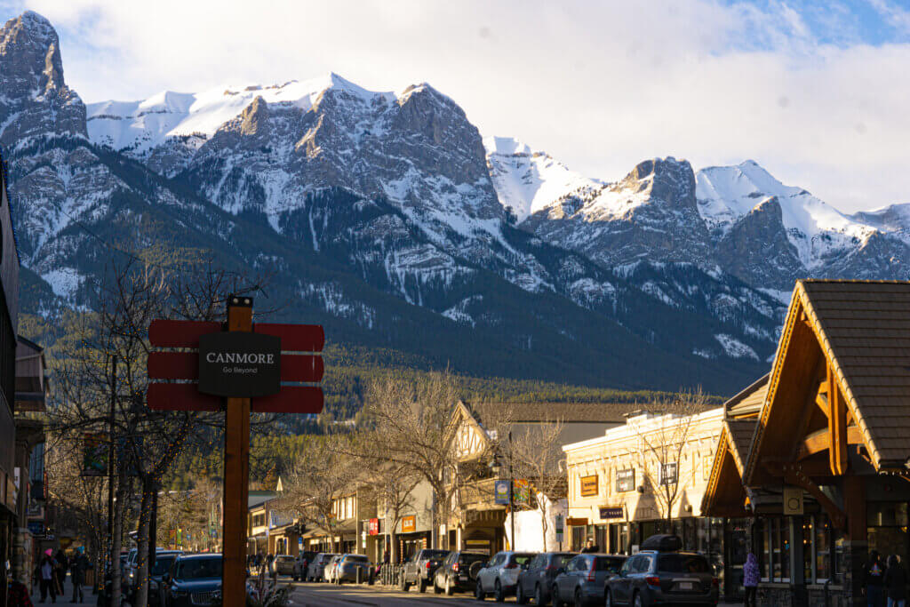 Winter Activities in Canmore - exploring downtown shops and galleries. 
